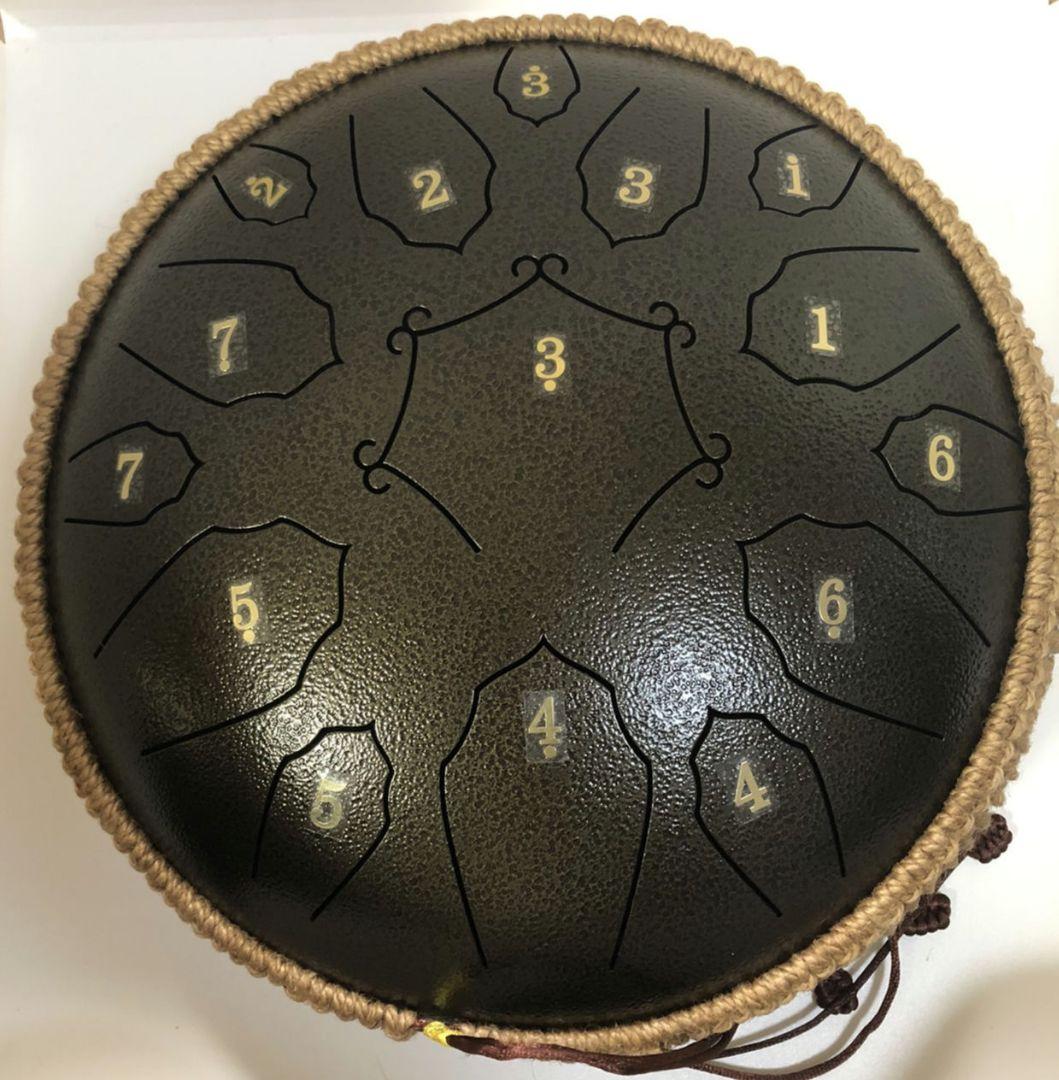 スチールタングドラム　31cm 15音　アンティークブロンズ