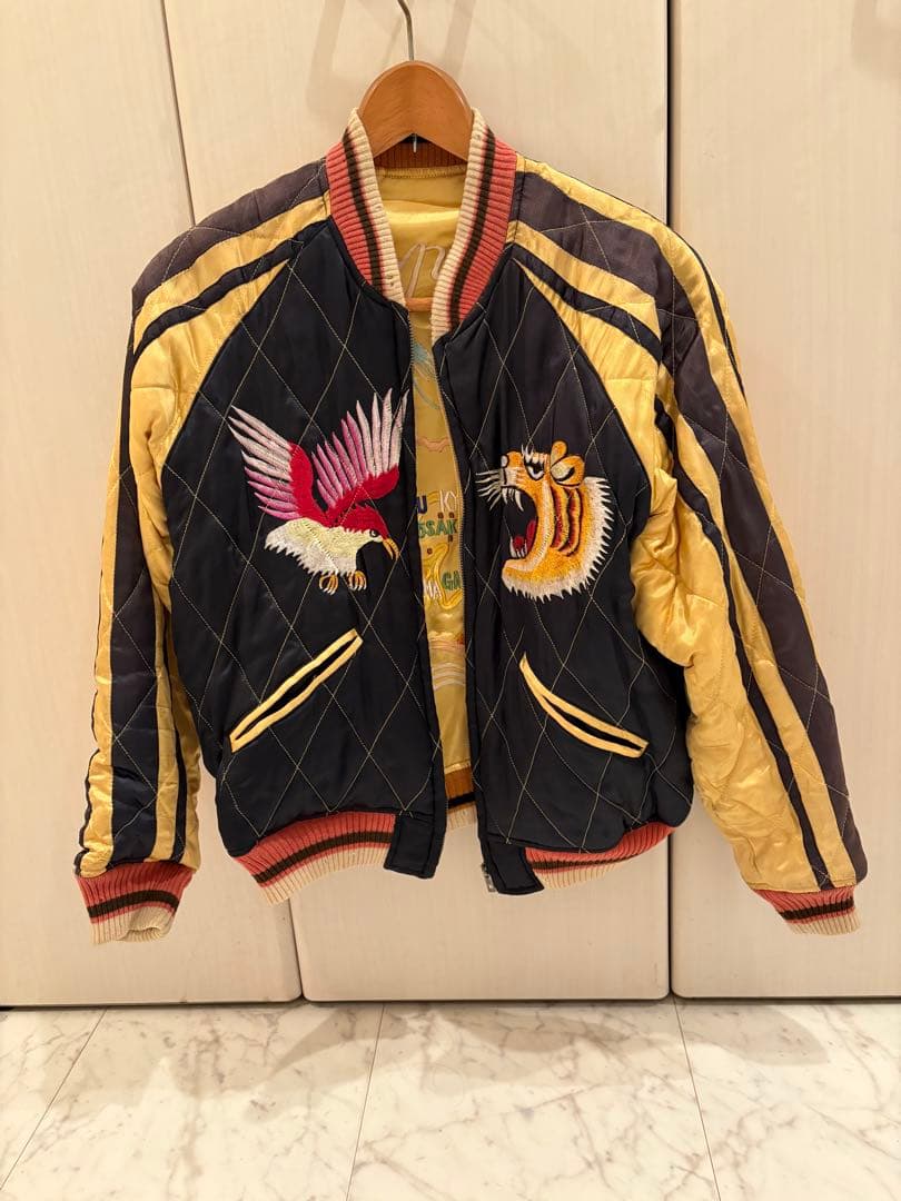 CABCLOTHING スカジャン キャブクロージング キルティング 龍 虎 鷹