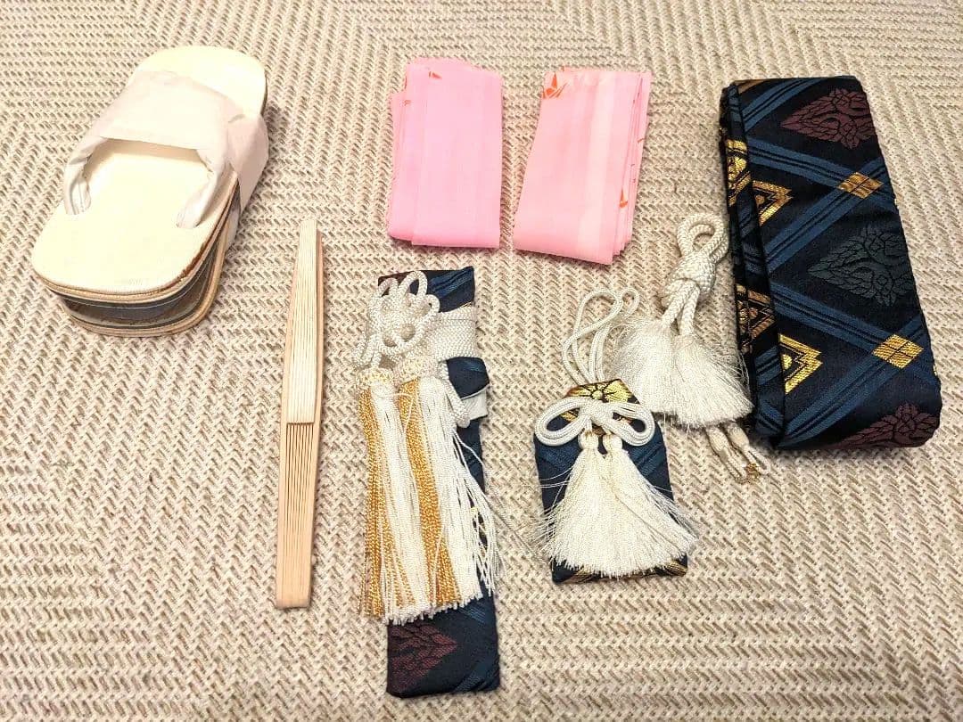 男の子 七五三・5歳・化繊・袴と着物のセット　しちごさん　フルセット