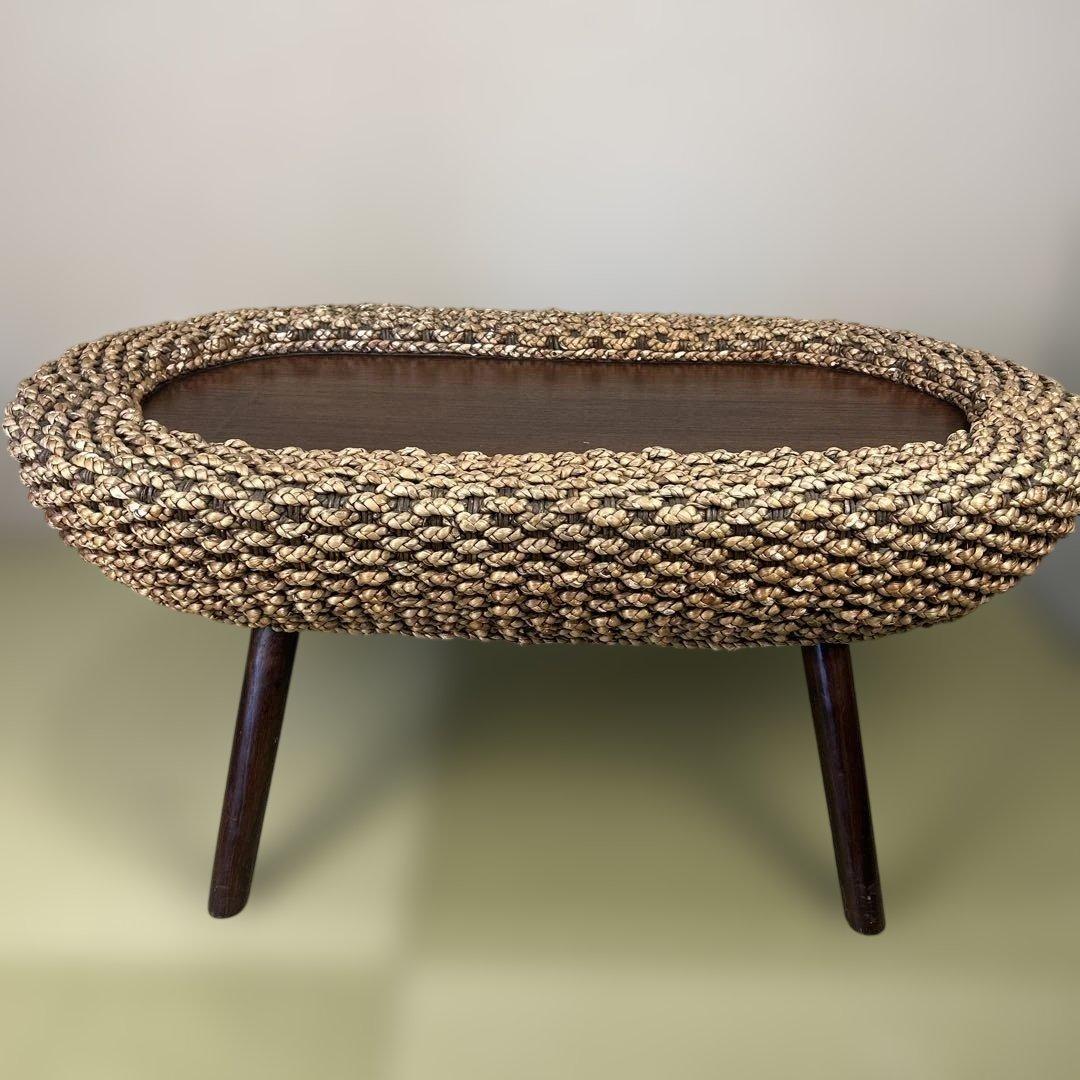 アジアン家具　ウオーターヒヤシンス ローテーブル W110 D61 H44.5