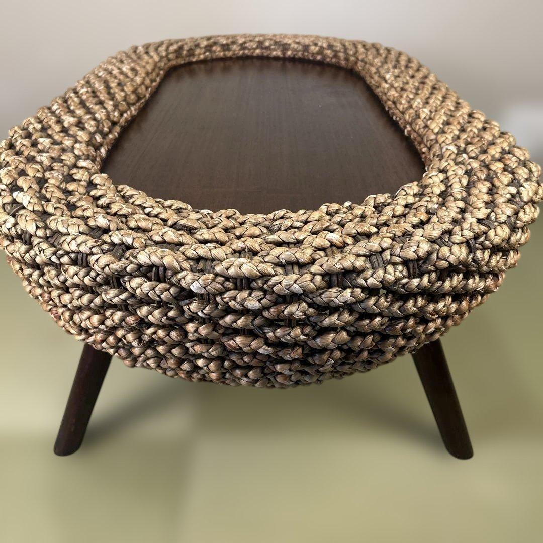 アジアン家具　ウオーターヒヤシンス ローテーブル W110 D61 H44.5