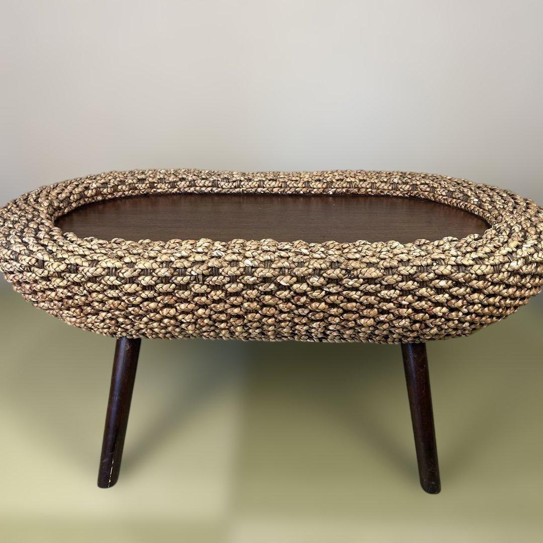 アジアン家具　ウオーターヒヤシンス ローテーブル W110 D61 H44.5
