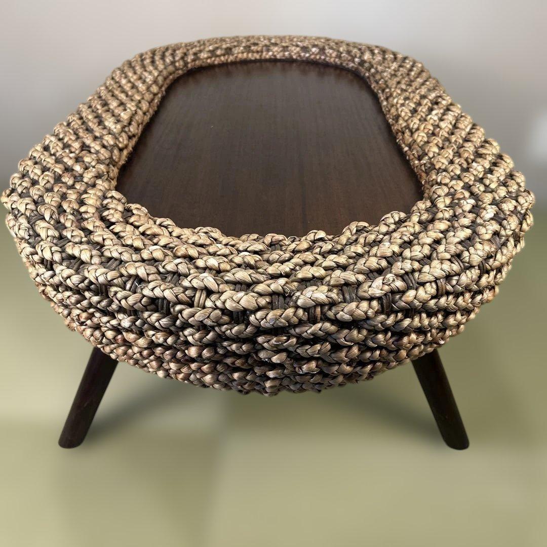 アジアン家具　ウオーターヒヤシンス ローテーブル W110 D61 H44.5