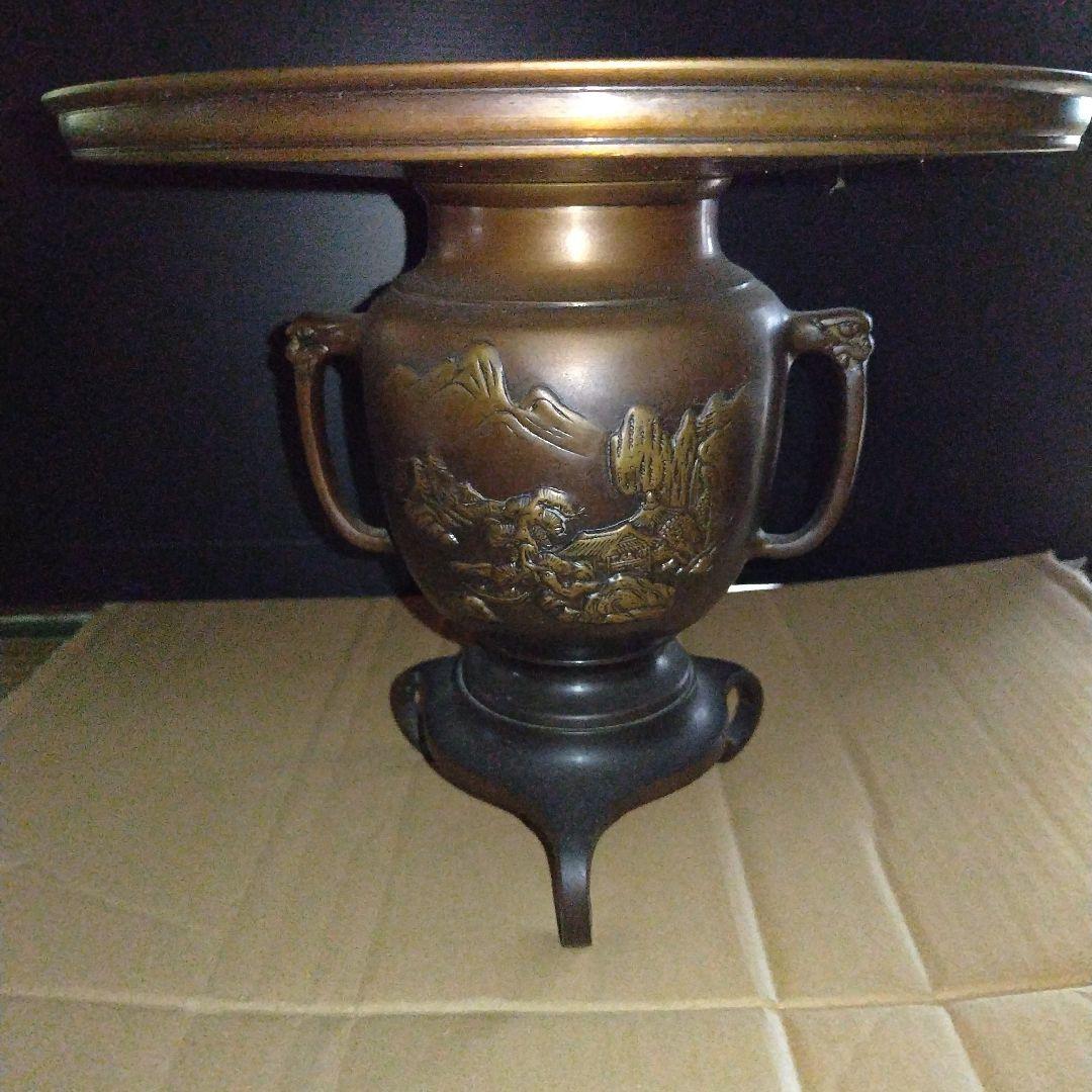 銅、うすばた　華道、床の間飾り