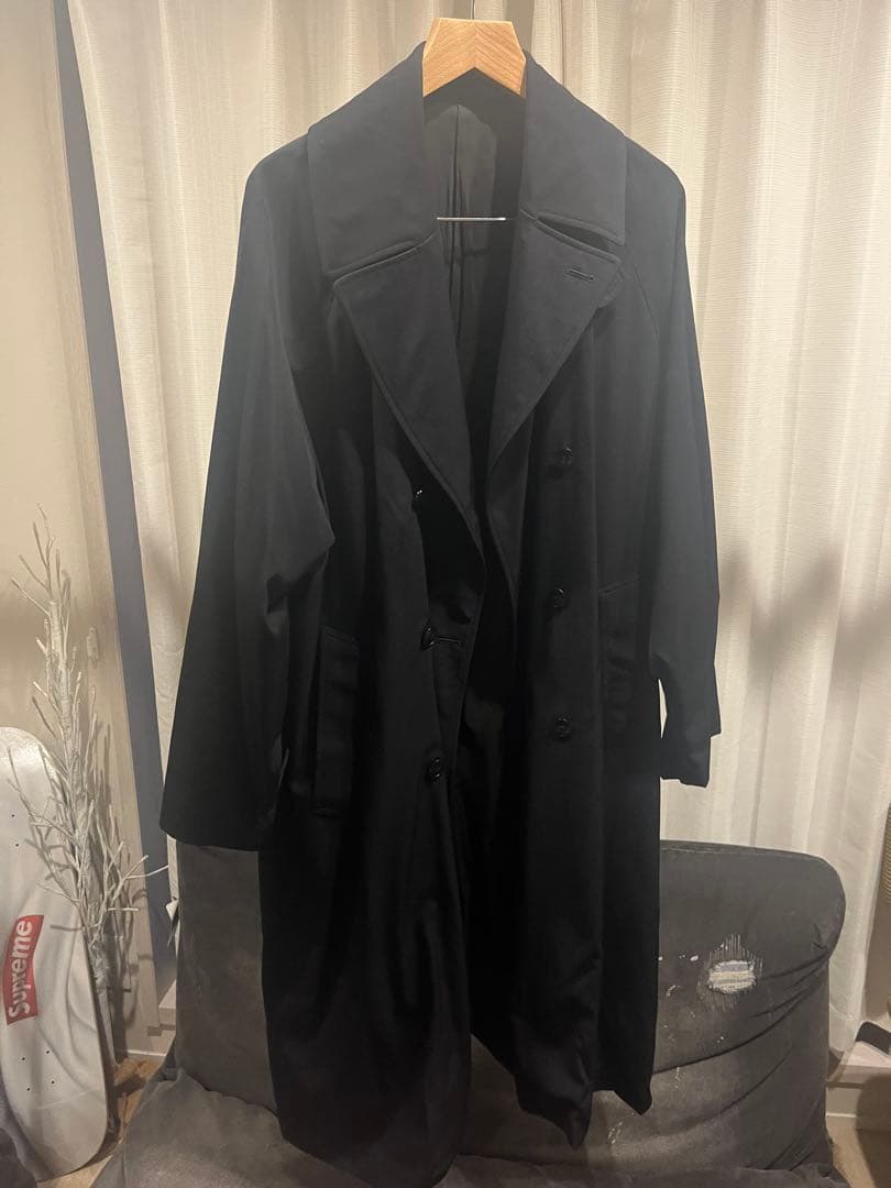 ジャケット・アウター Comoli WOOLGABARDINE DOUBLE BREASTEDCOAT