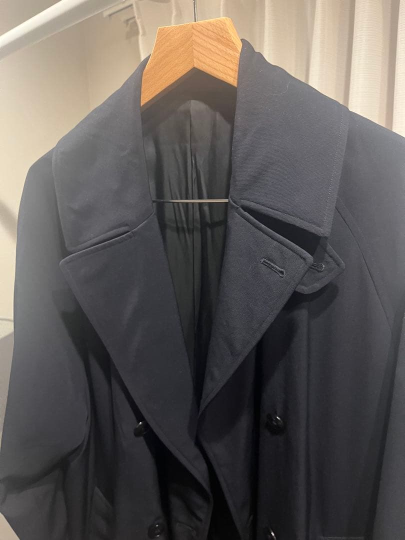 ジャケット・アウター Comoli WOOLGABARDINE DOUBLE BREASTEDCOAT