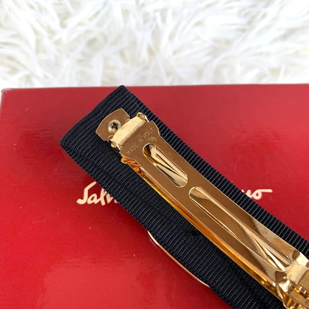 極美品ꕥサルヴァトーレフェラガモ バレッタ ヘアアクセサリー ヘアピン ヴァラ