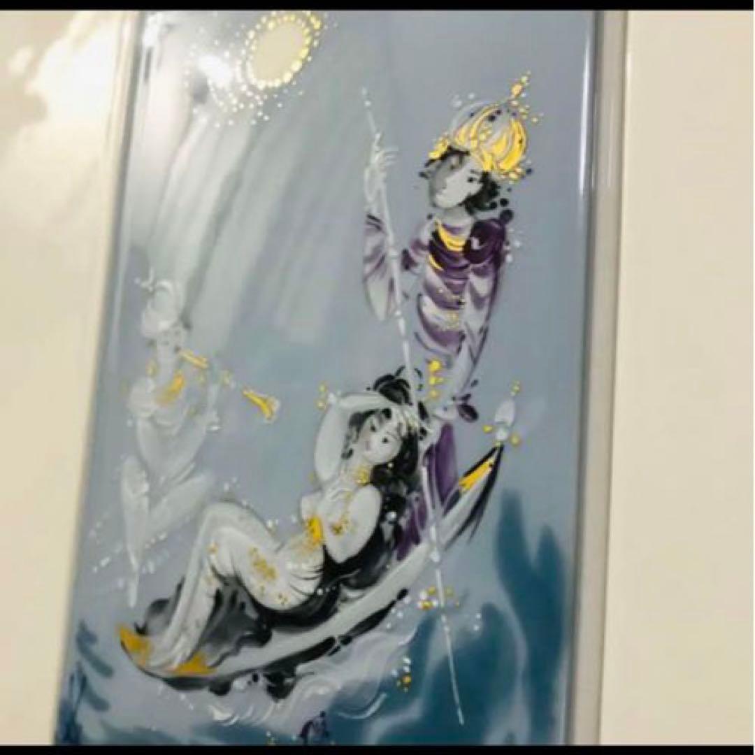 マイセン　アラビアンナイト　大型陶板　プラーク