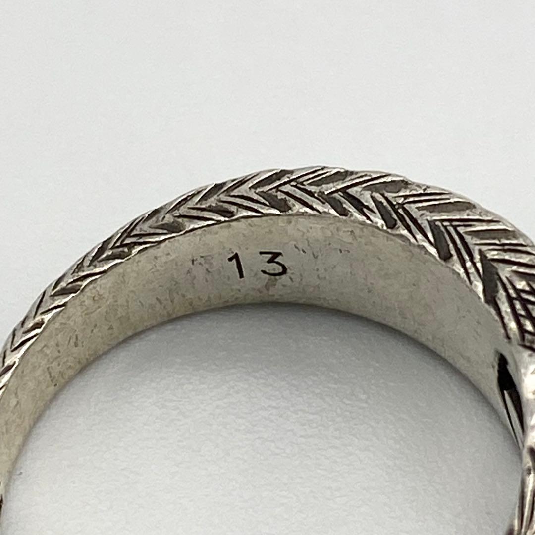 GUCCI リング　指輪　インターロッキング　シルバーリング　アラベスク　13号