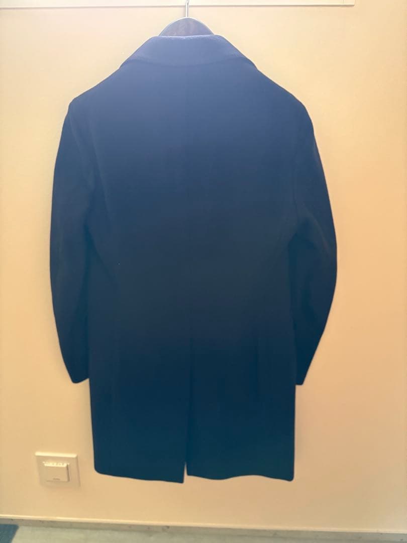 【美品】LARDINI チェスターコート ラルディーニ ネイビー46