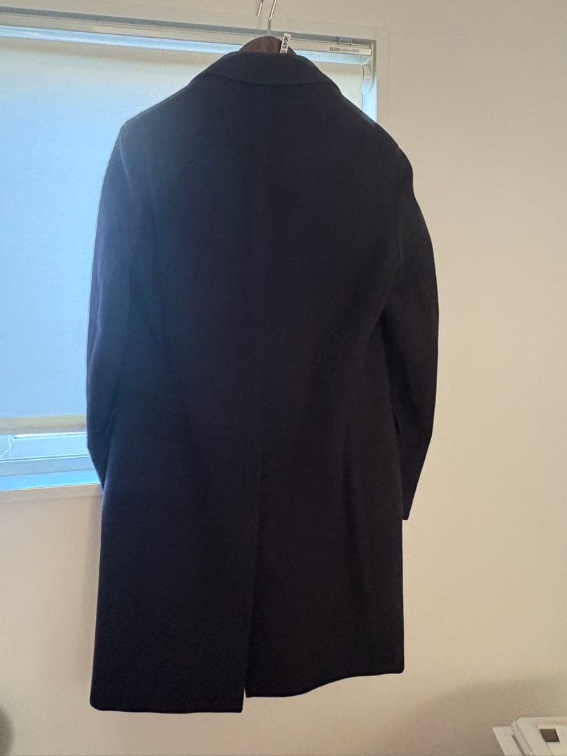 【美品】LARDINI チェスターコート ラルディーニ ネイビー46