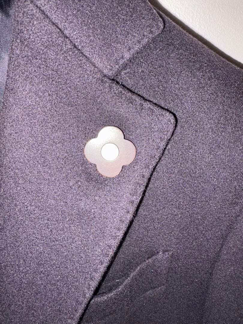 【美品】LARDINI チェスターコート ラルディーニ ネイビー46