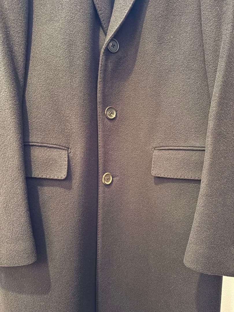 【美品】LARDINI チェスターコート ラルディーニ ネイビー46