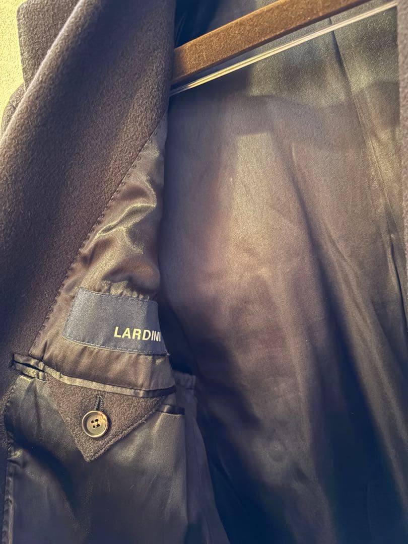 【美品】LARDINI チェスターコート ラルディーニ ネイビー46