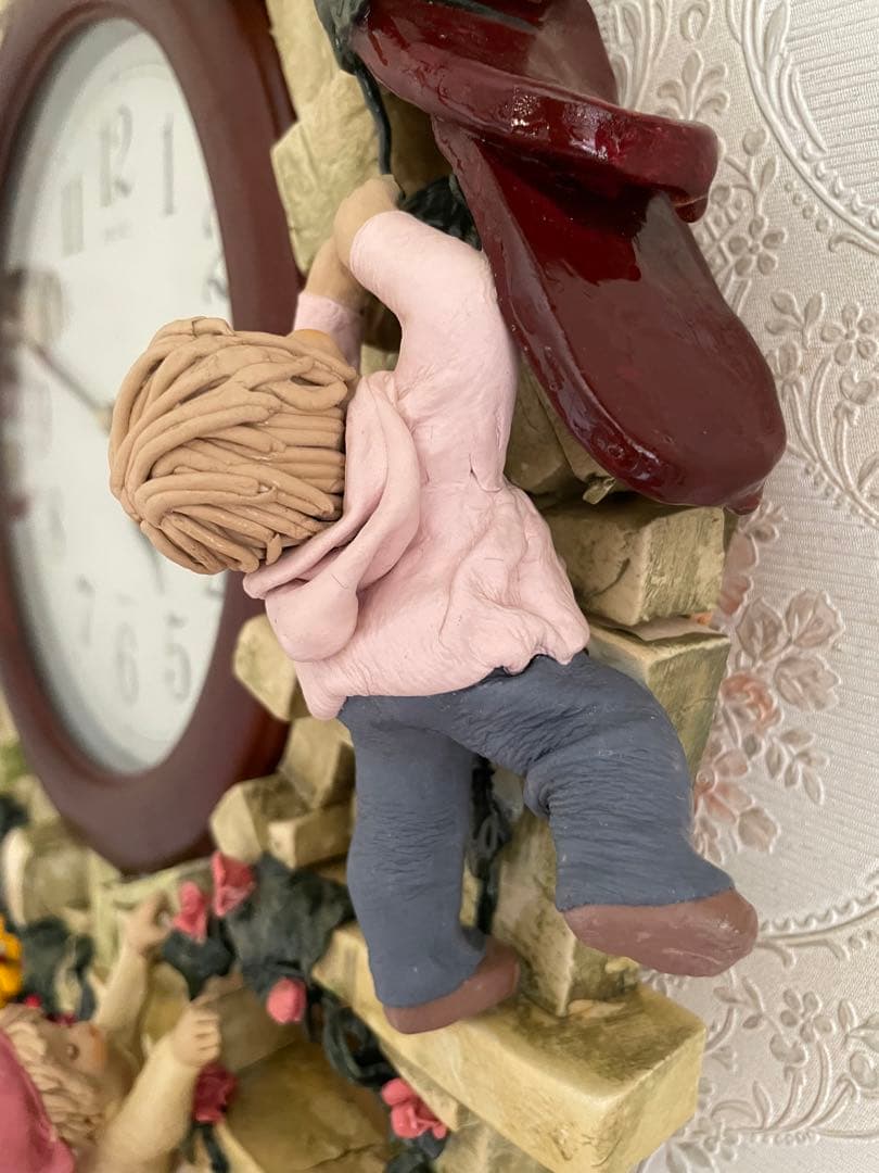 手作り粘土人形ハウス時計