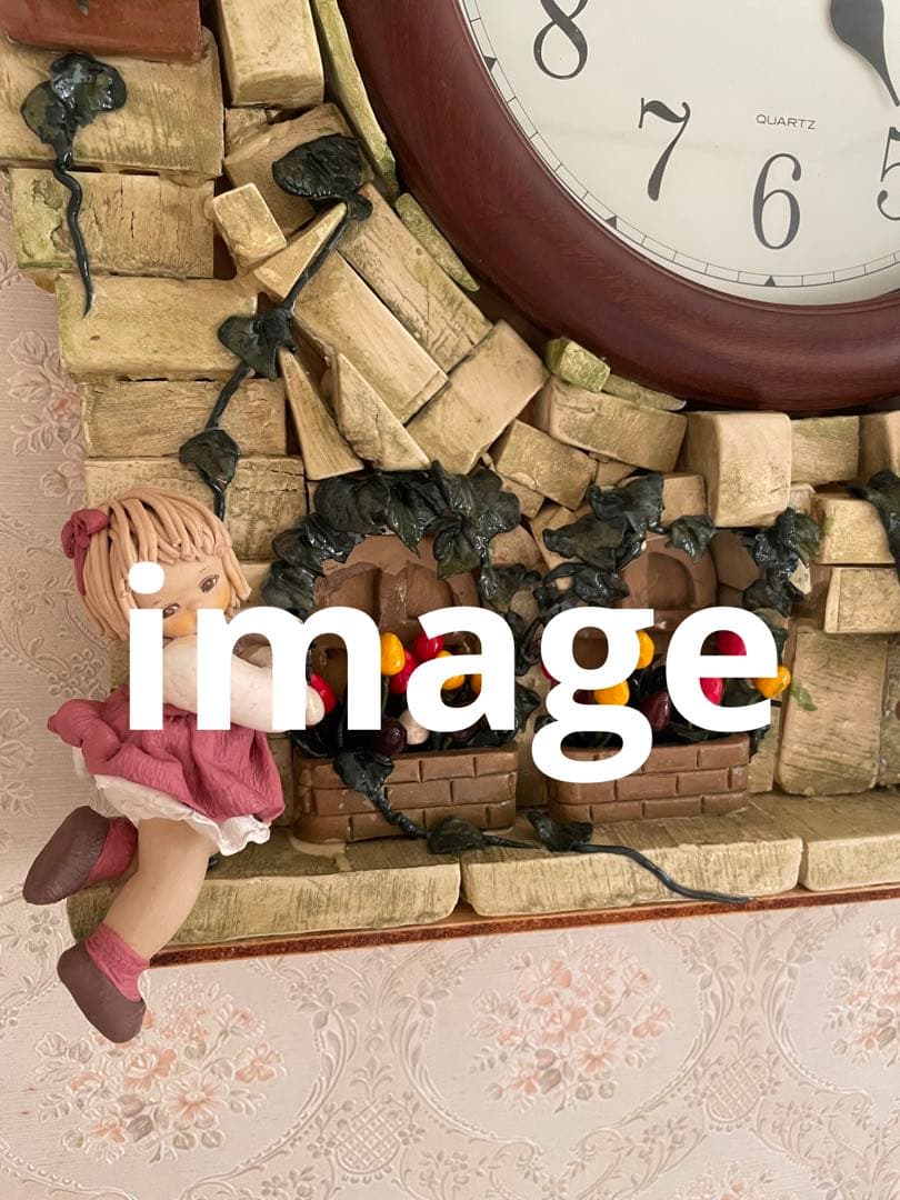 手作り粘土人形ハウス時計