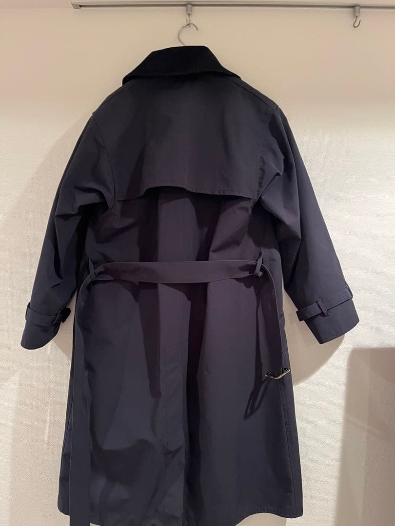 大幅値下げ ブルガリア製 バブアー ノンオイル トレンチコート ネイビー 34