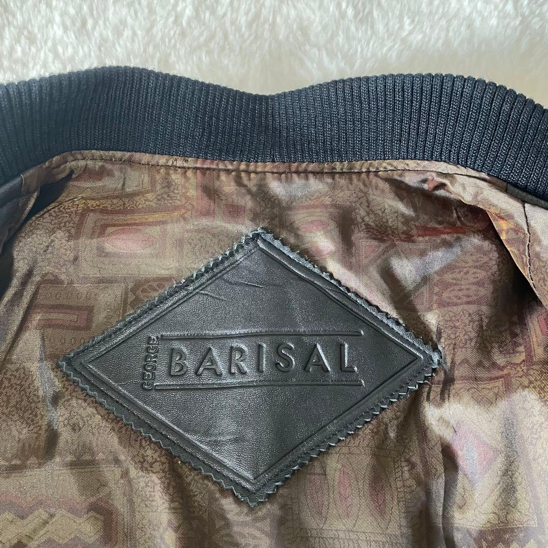 【3L相当】BARISAL 羊革　裏地総柄　 A-2 フライトジャケット