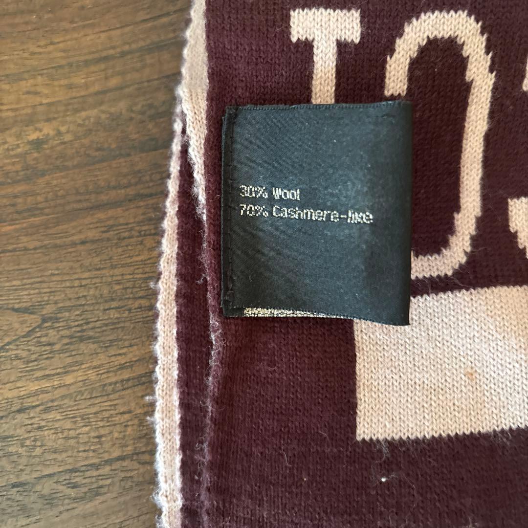 GUCCI マフラー ベージュ ブラウン ウール カシミヤ