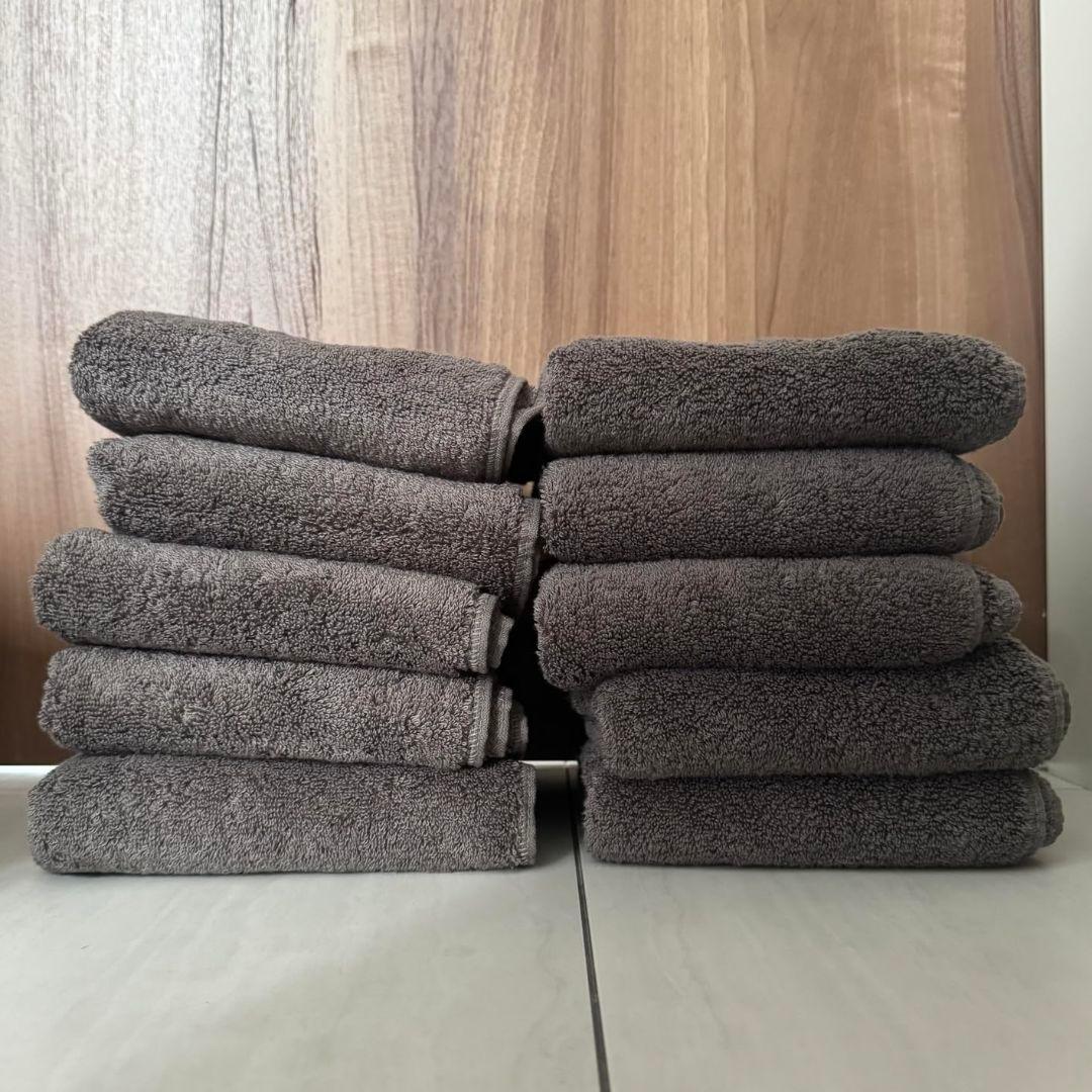 ダークグレーの毛布 10枚セット