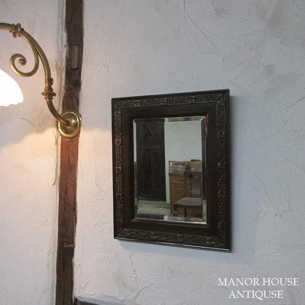 イギリス アンティーク 家具 ウォールミラー 壁掛け鏡 カフェ 英国 6387d