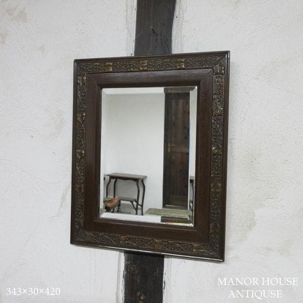 イギリス アンティーク 家具 ウォールミラー 壁掛け鏡 カフェ 英国 6387d