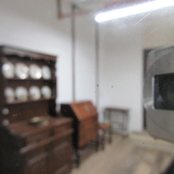 イギリス アンティーク 家具 ウォールミラー 壁掛け鏡 カフェ 英国 6387d