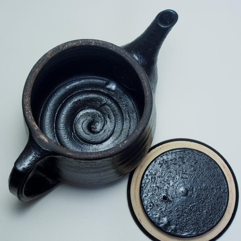 直火ポット 黒釉(ACT-62) ■ 長谷園