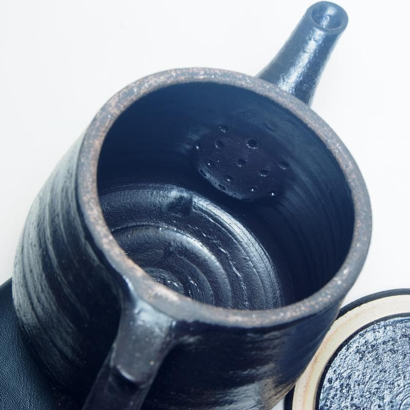 直火ポット 黒釉(ACT-62) ■ 長谷園