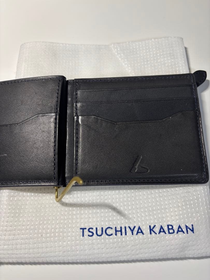 [美品] 土屋鞄 マネークリップ ダークインディゴ
