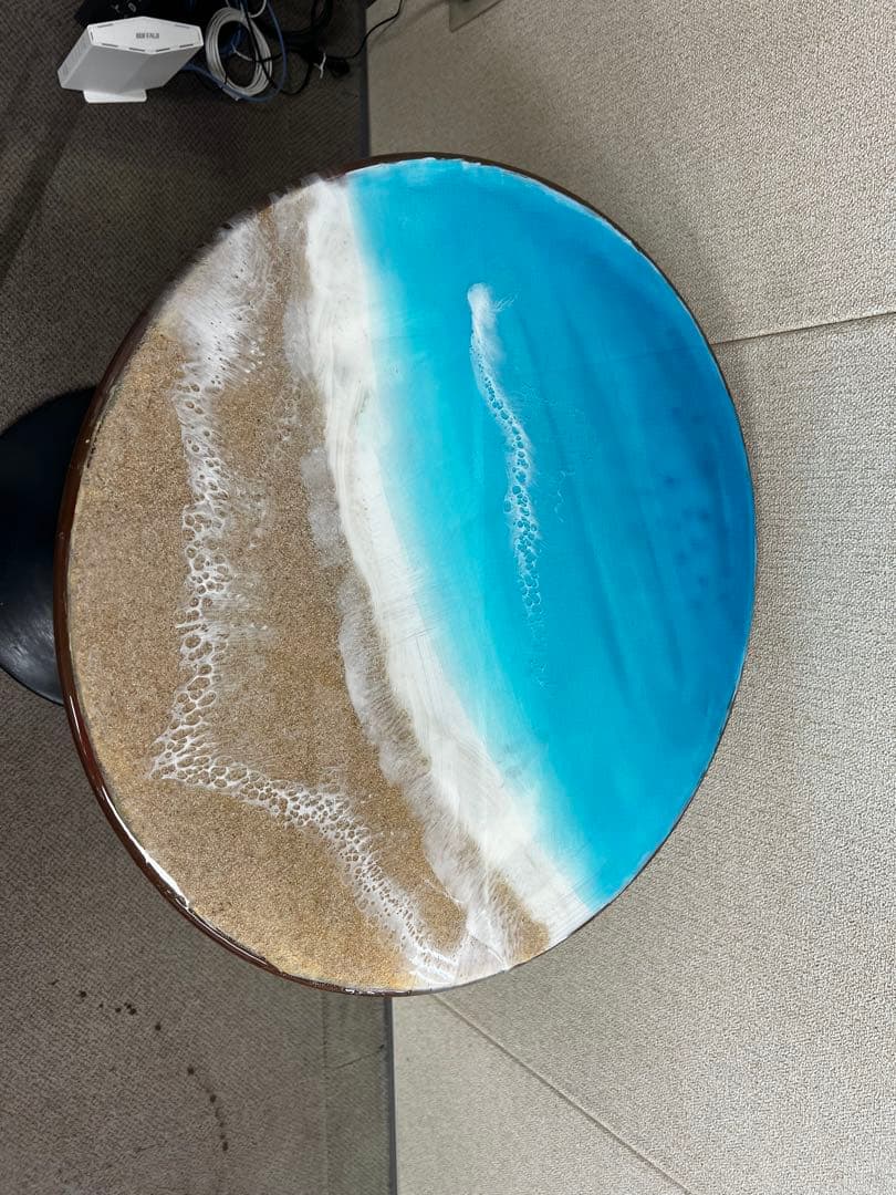 オーシャンレジンテーブル　カウンターテーブル　海③