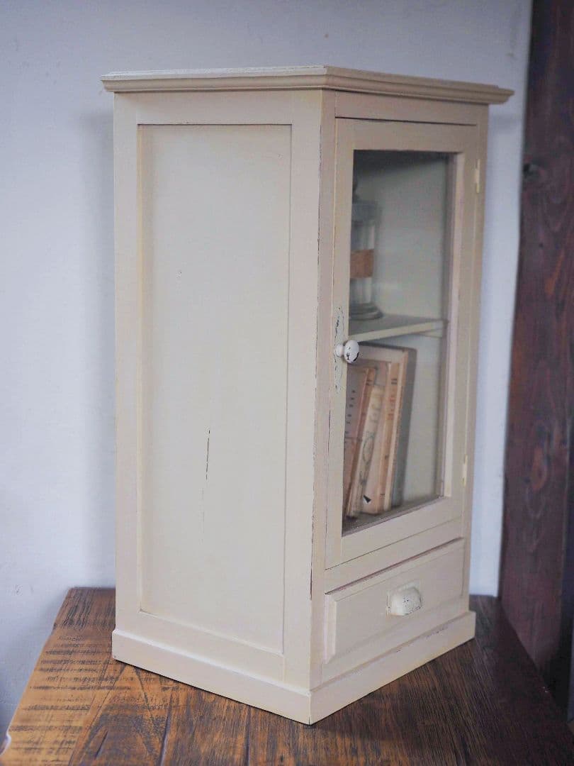 フランス　アンティーク　キャビネット　棚　シェルフ　シャビー　ウォールシェルフ