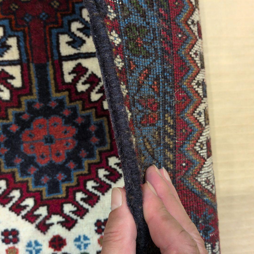 64x89cmペルシャ手織りヤラメ絨毯(065)ギャッベ・マット・じゅうたん