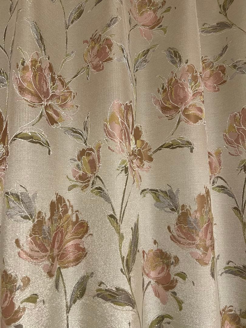 オーダーメイドカーテン 花柄 値下げ不可