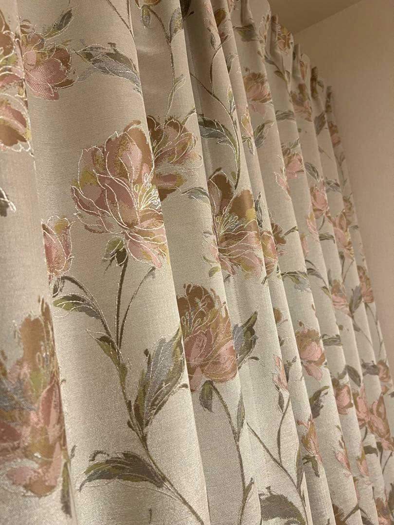 オーダーメイドカーテン 花柄 値下げ不可