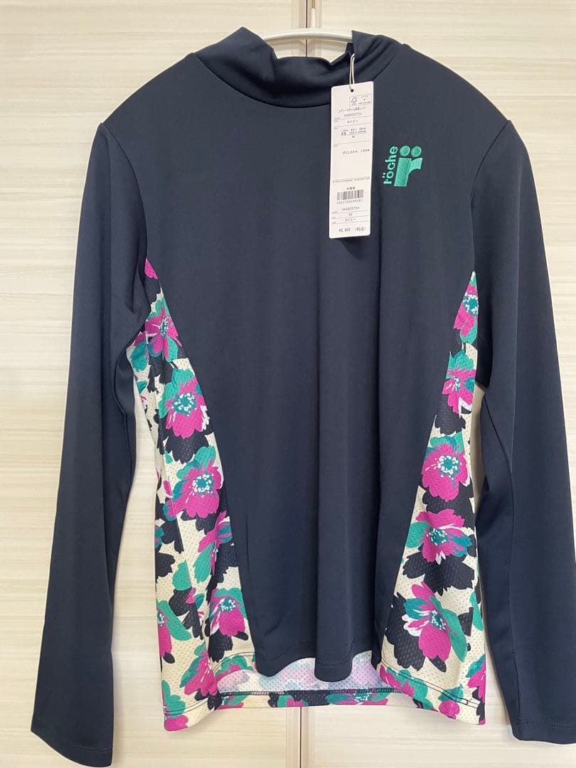 【新品】ローチェ 上下セットアップ Mサイズ ネイビー 花柄 テニスウェア