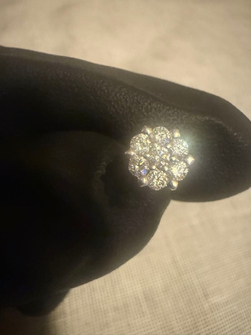 ダイヤモンド 1OKイエローゴールド ピアス 7mm