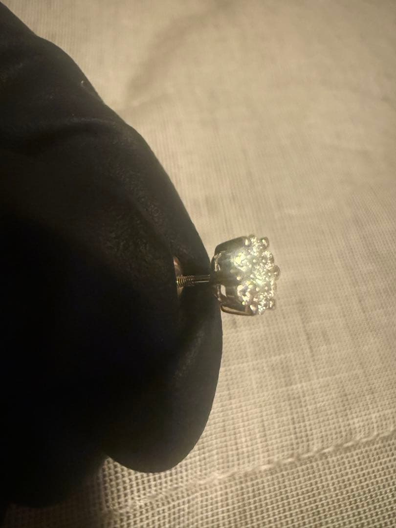 ダイヤモンド 1OKイエローゴールド ピアス 7mm