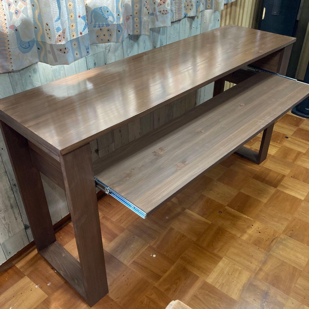 DTM スライドテーブル 幅140cm ヒノキの集成材