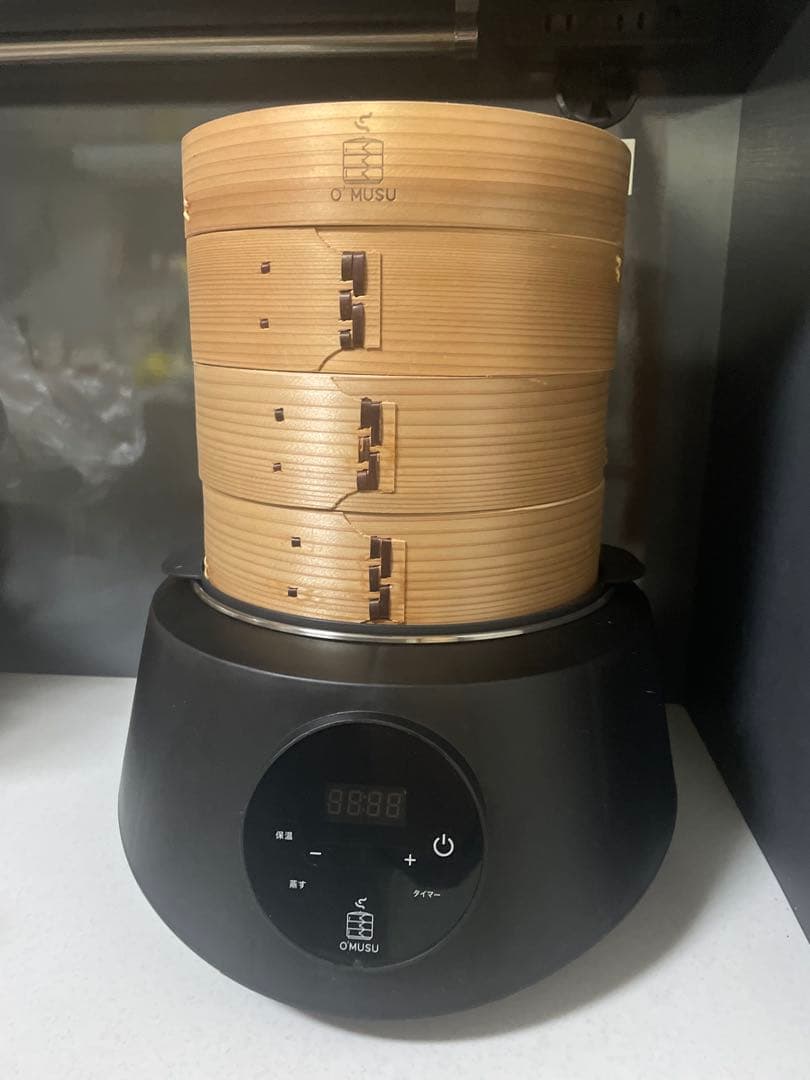 Ocrasi O'MUSU 電気蒸し器 21cm ブラック