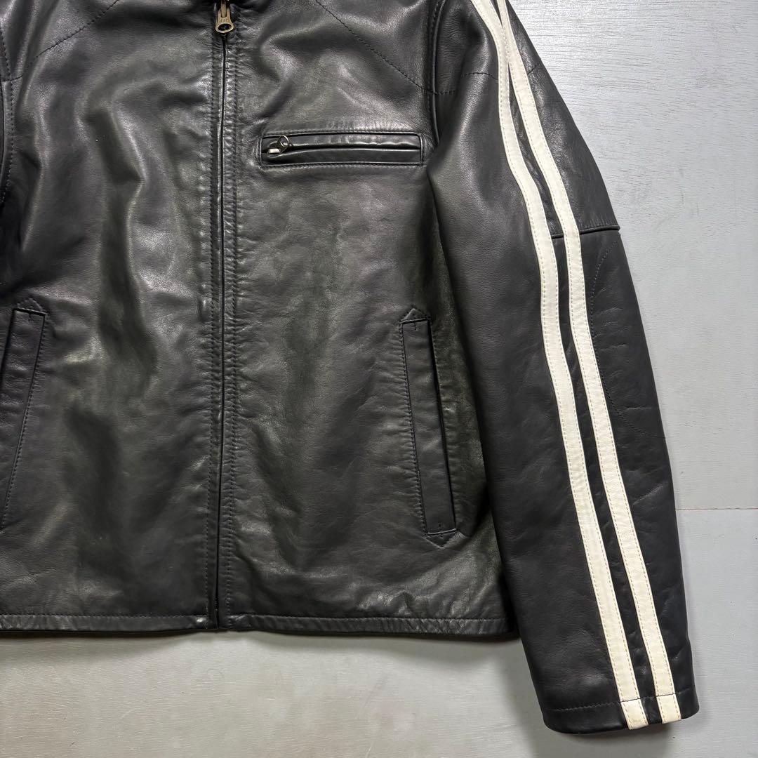 old GAP レザージャケット　本革オールレザー　バイカー　短丈　牛革　S