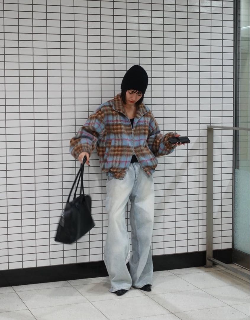 TEEN BOOP シャギーブルゾン ブルー