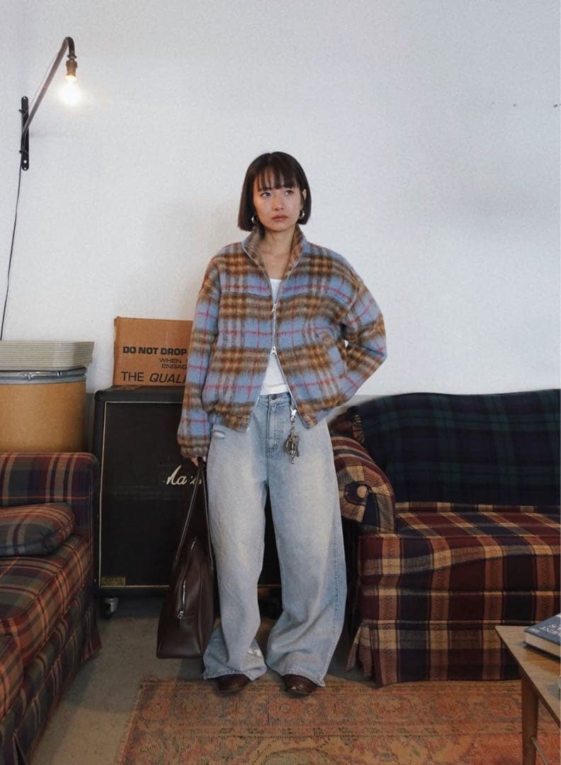 TEEN BOOP シャギーブルゾン ブルー