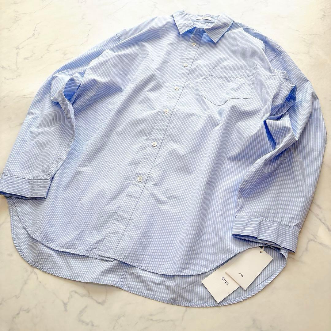 【タグ付】2025 ATON GIZA BROAD WASHED SHIRT