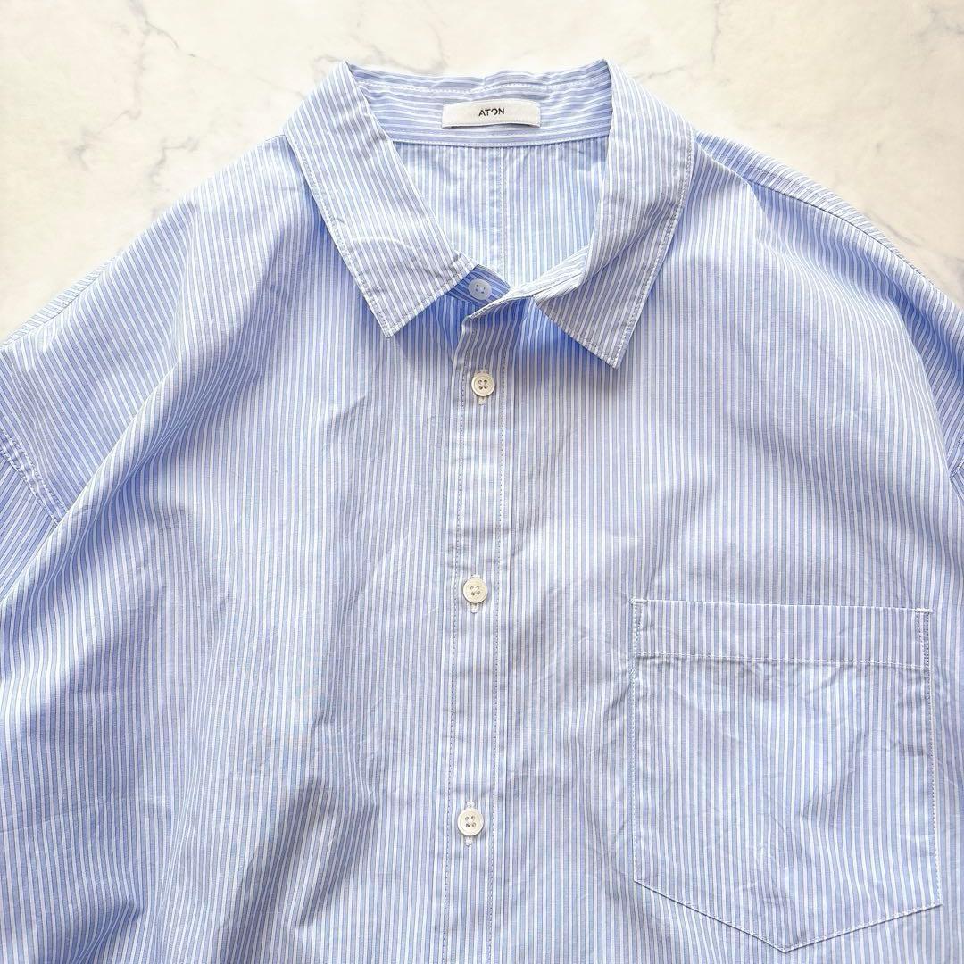 【タグ付】2025 ATON GIZA BROAD WASHED SHIRT