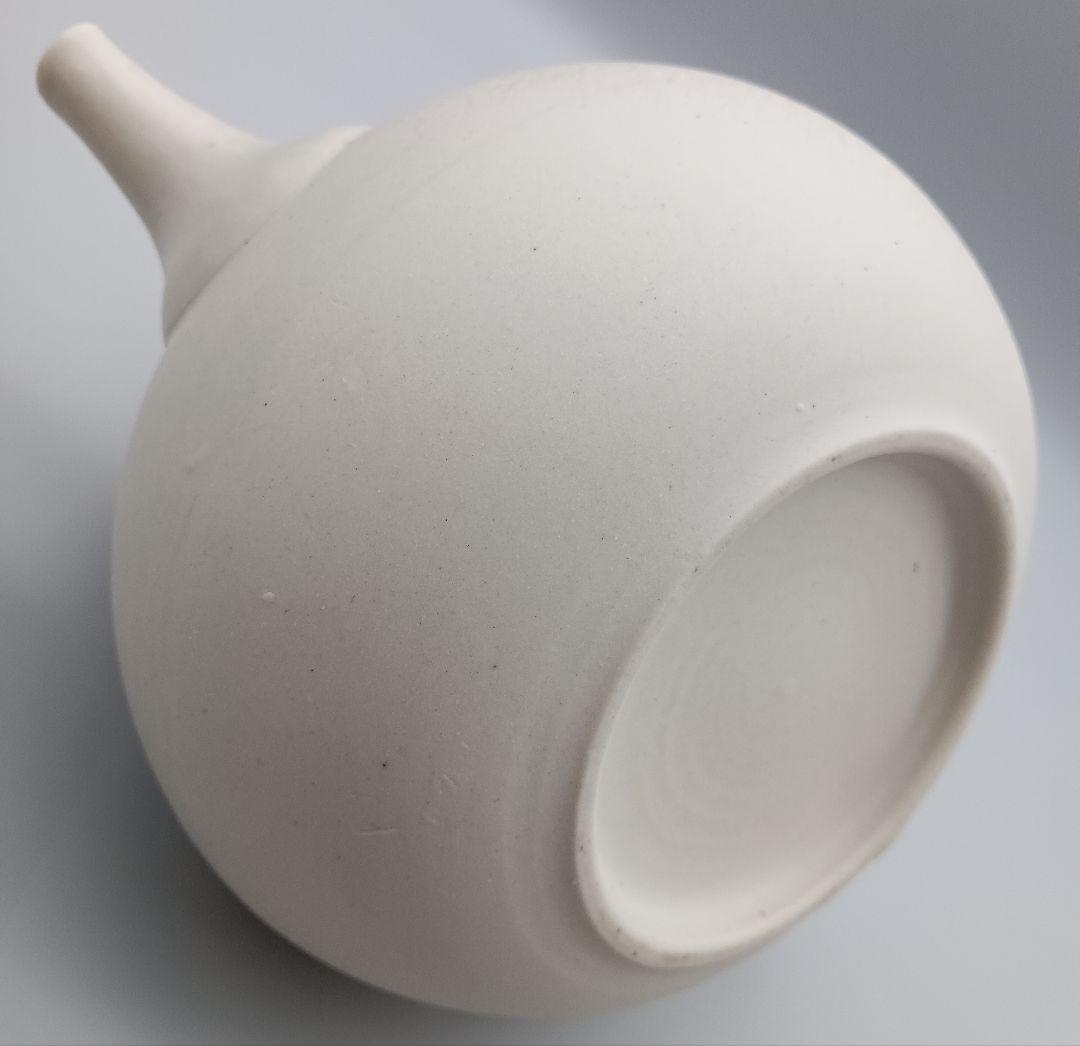 加藤 財 ひさご型 ポット 急須 財ポット 現代作家 白