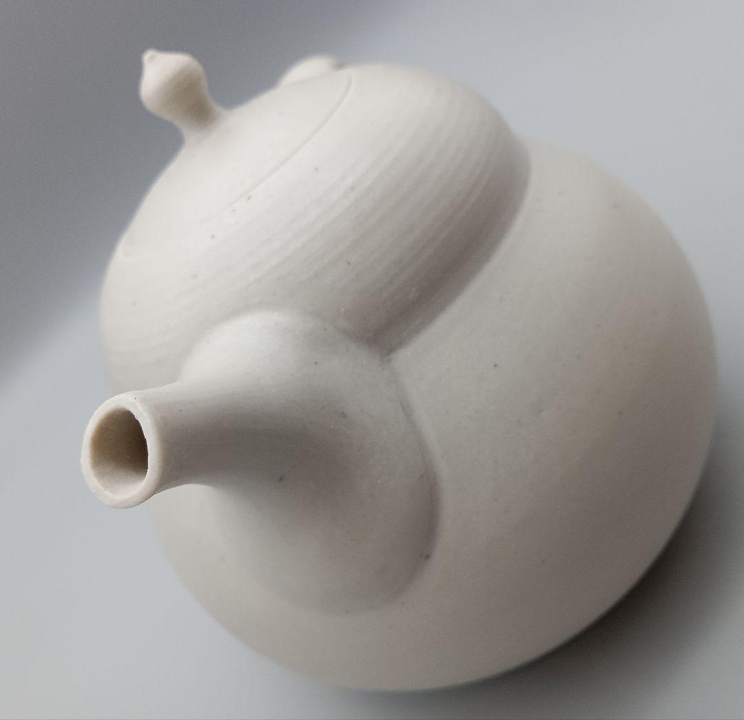 加藤 財 ひさご型 ポット 急須 財ポット 現代作家 白