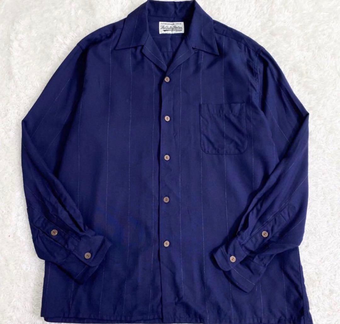 23 WACKO MARIA ワコマリア ハワイアンシャツ アロハシャツ 紺 L