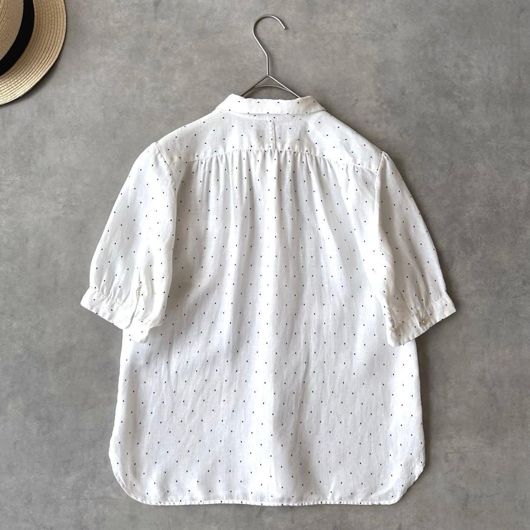 MARGARET HOWELL(マーガレットハウエル)リネンドットブラウス