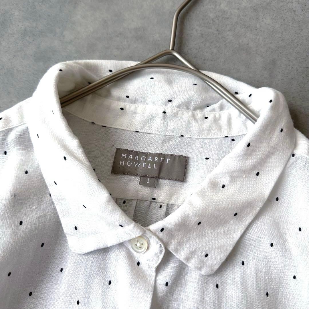 MARGARET HOWELL(マーガレットハウエル)リネンドットブラウス